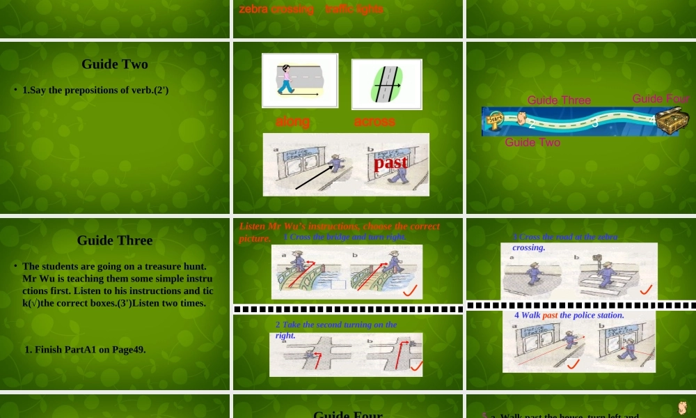 牛津译林初中英语七下Unit 4 Finding your way Integrated skills 2课件 .ppt