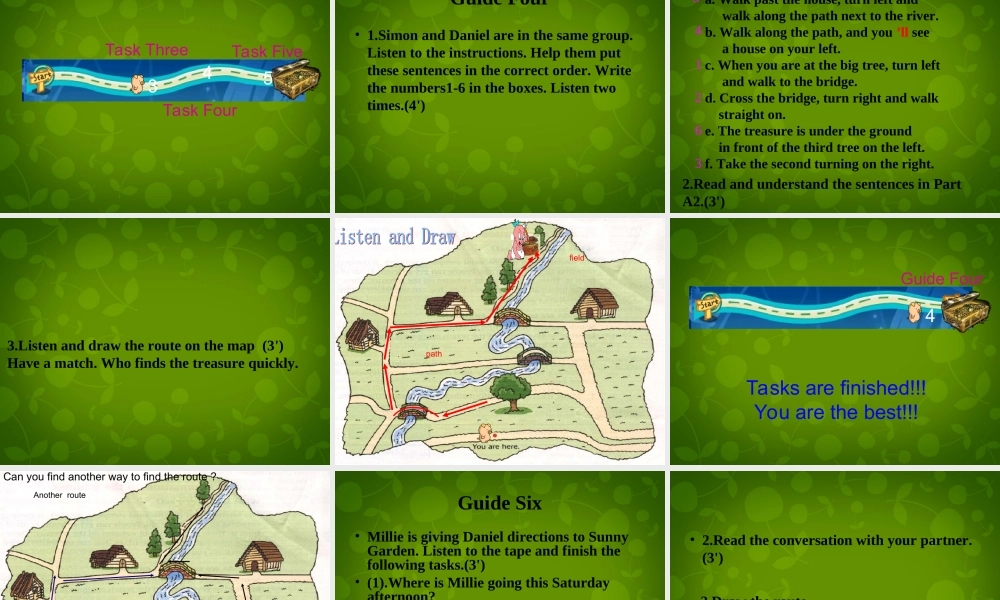 牛津译林初中英语七下Unit 4 Finding your way Integrated skills 2课件 .ppt