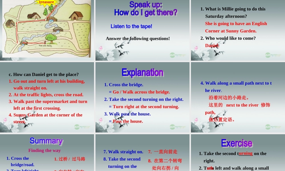 牛津译林初中英语七下Unit 4 Finding your way》Integrated skills课件 .ppt