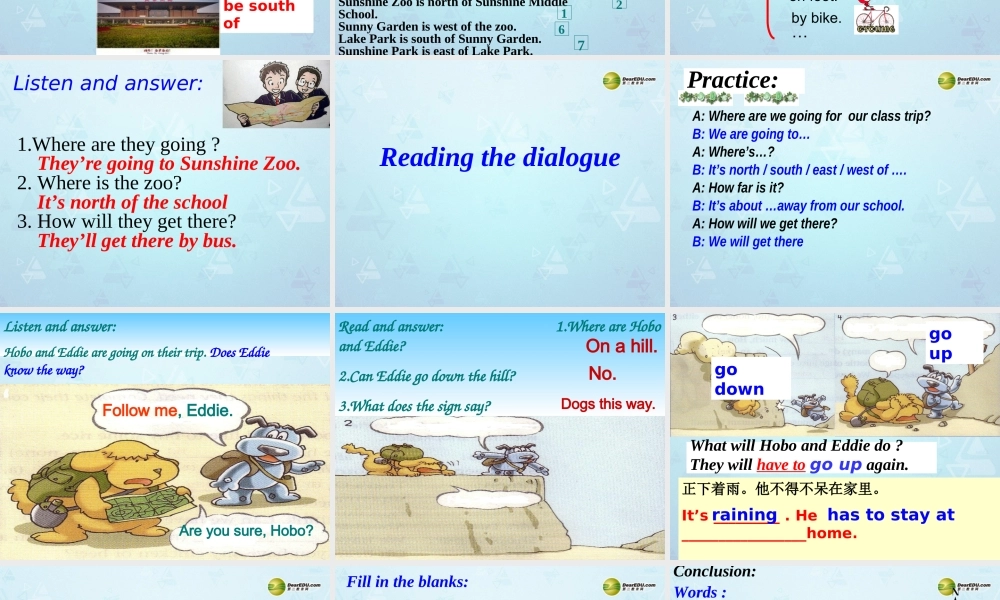 牛津译林初中英语七下Unit 4 Finding your way Welcome 1课件 .ppt