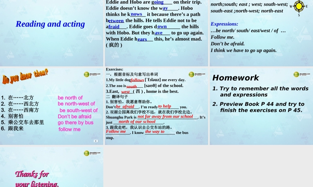 牛津译林初中英语七下Unit 4 Finding your way Welcome 1课件 .ppt
