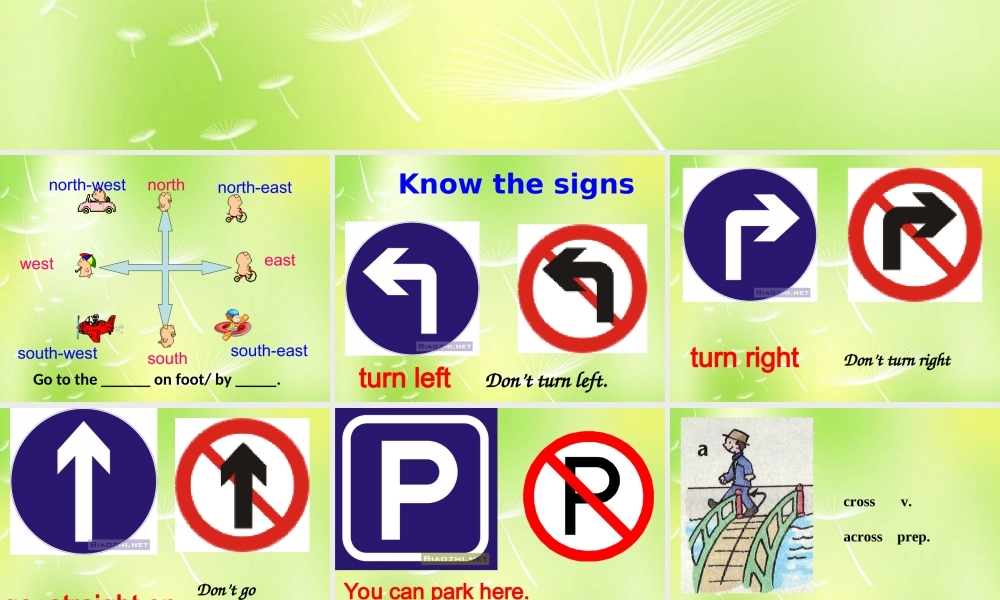 牛津译林初中英语七下Unit 4 Finding your ways Revision》课件 .ppt