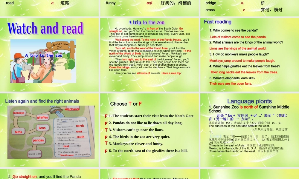牛津译林初中英语七下Unit 4 Finding your ways Reading》课件 .ppt