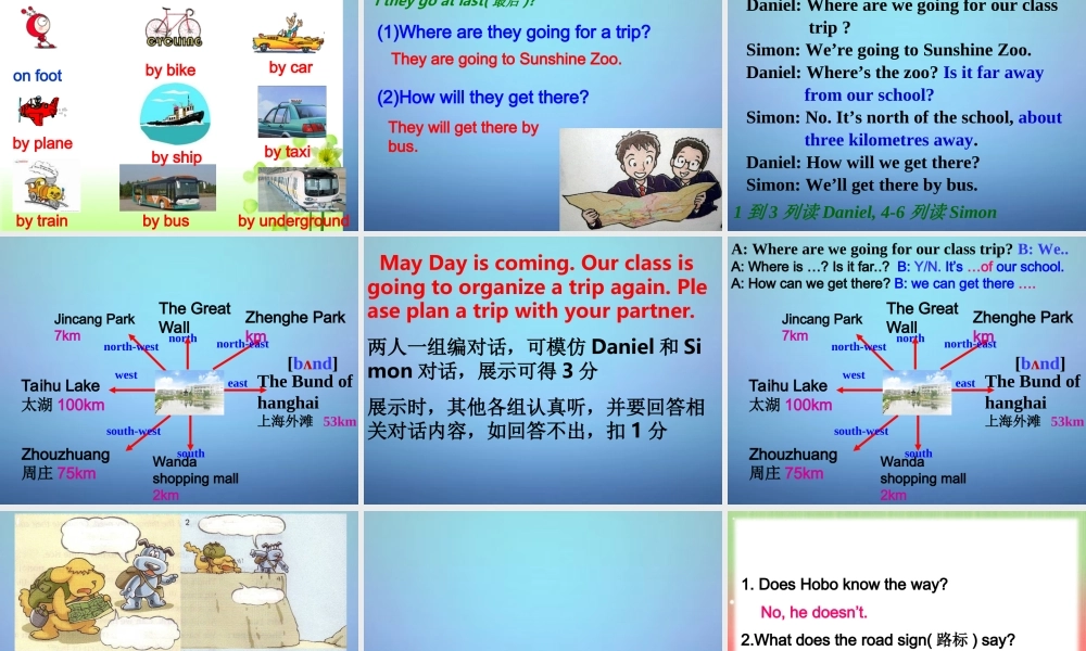 牛津译林初中英语七下Unit 4 Finding your way》welcome to the unit课件 .ppt