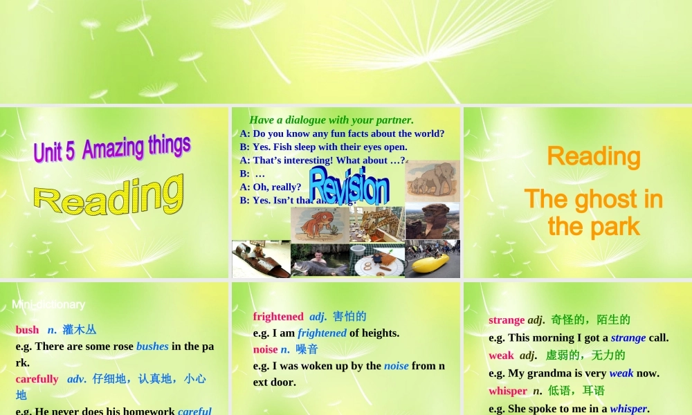 牛津译林初中英语七下Unit 5 Amazing things Reading课件 .ppt