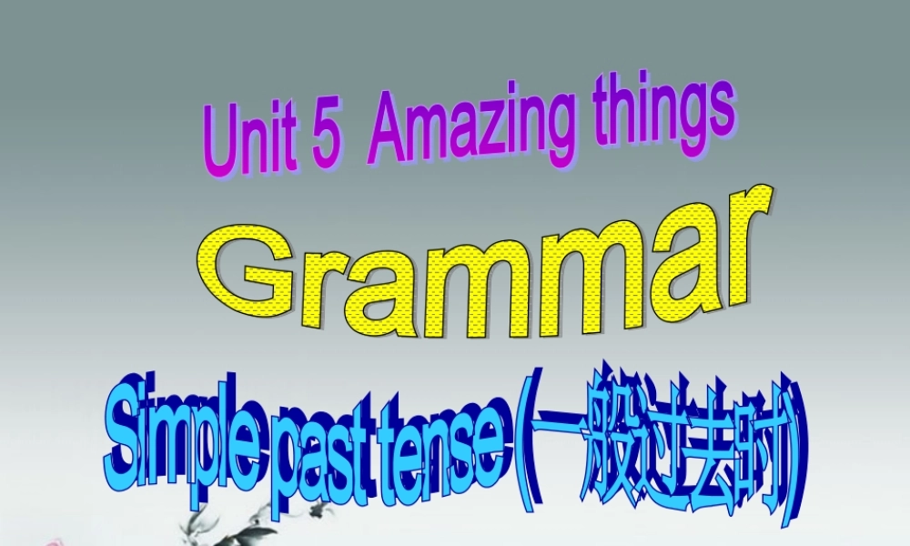 牛津译林初中英语七下Unit 5 Amazing things》Grammar课件 .ppt