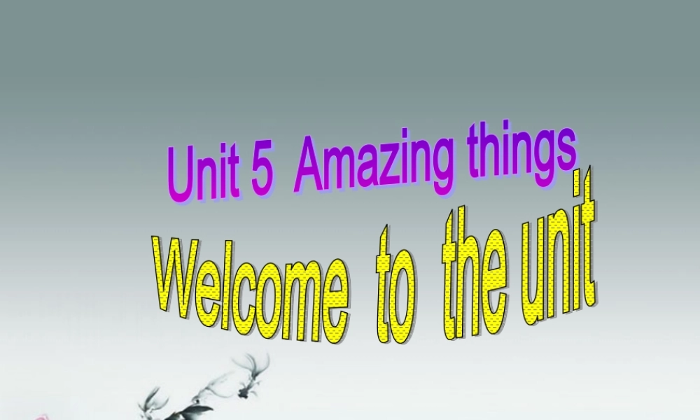 牛津译林初中英语七下Unit 5 Amazing things》Welcome to the unit课件 .ppt