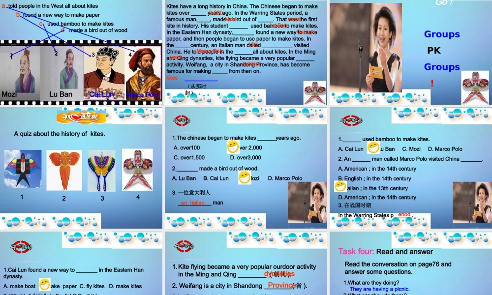 牛津译林初中英语七下Unit 6 Outdoor fun Integrated skills课件1 .ppt