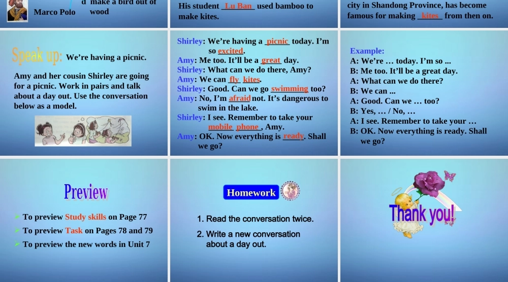 牛津译林初中英语七下Unit 6 Outdoor fun Integrated skills课件2 .ppt