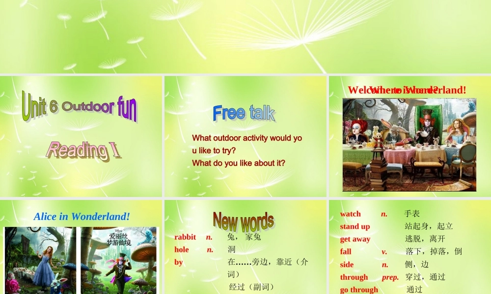 牛津译林初中英语七下Unit 6 Outdoor fun Reading I课件 .ppt