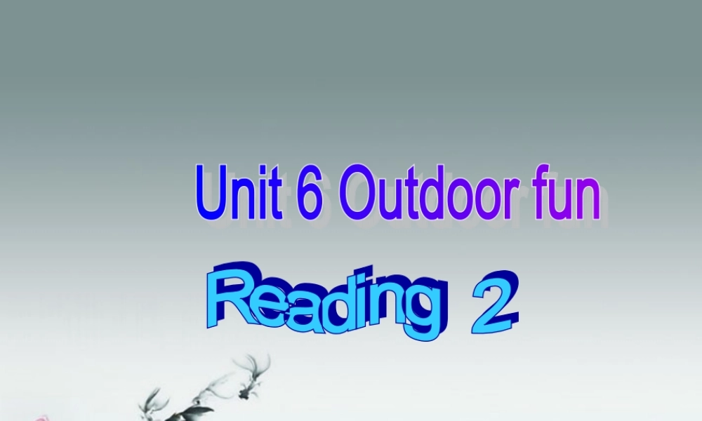 牛津译林初中英语七下Unit 6 Outdoor fun》Reading 2课件 .ppt