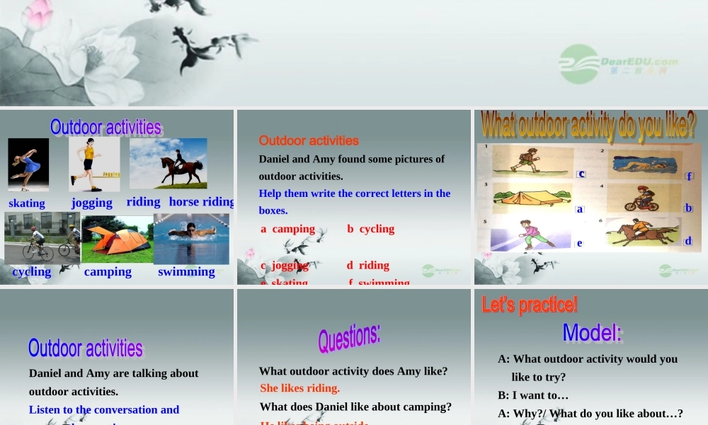 牛津译林初中英语七下Unit 6 Outdoor fun》Welcome to the unit课件 .ppt