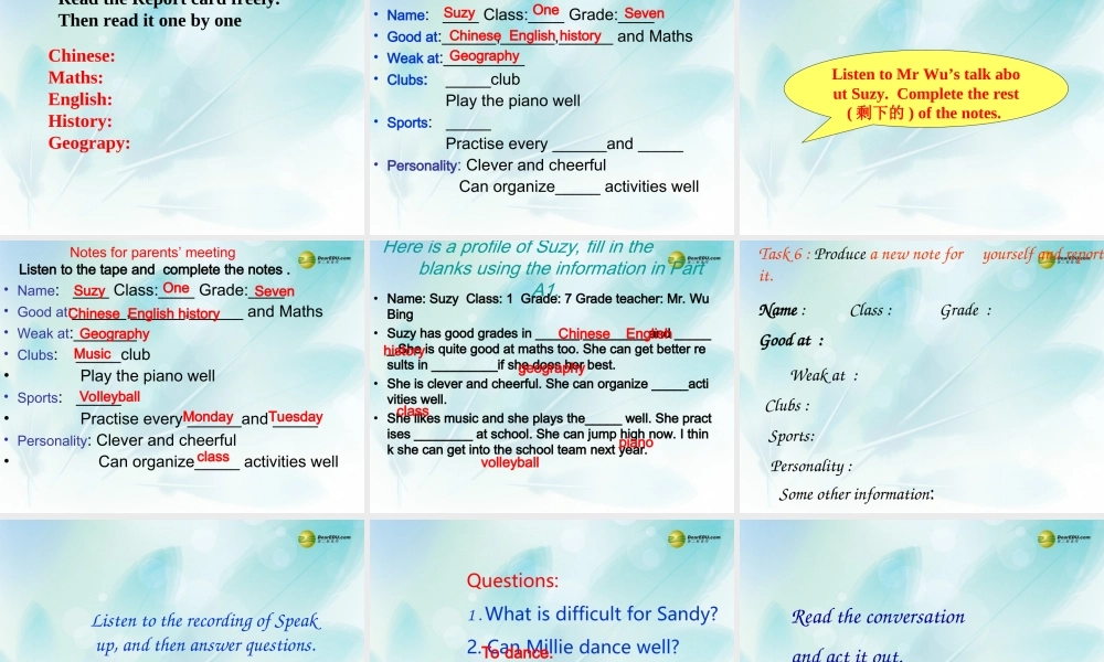 牛津译林初中英语七下Unit 7 Abilities Integrated skills课件 .ppt