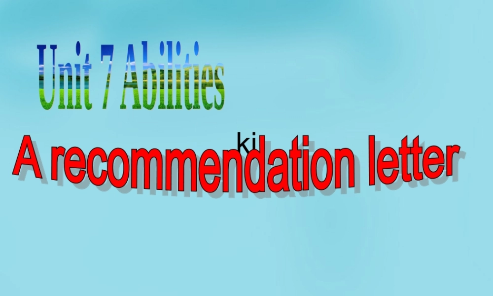 牛津译林初中英语七下Unit 7 Abilities task 3课件 .ppt