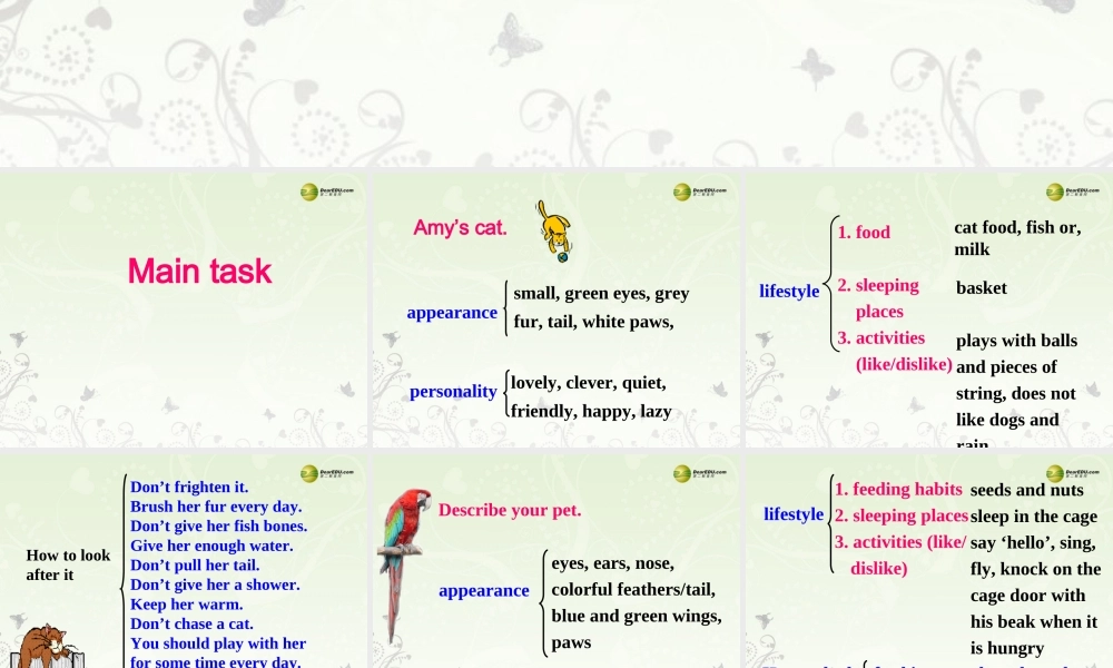 牛津译林初中英语七下Unit 8 Pets Main task课件 .ppt