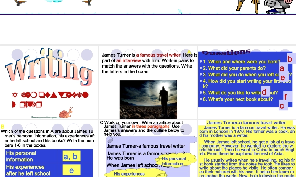 深圳市初中英语九年级级下Unit1 Great explorations教学课件 writing.ppt