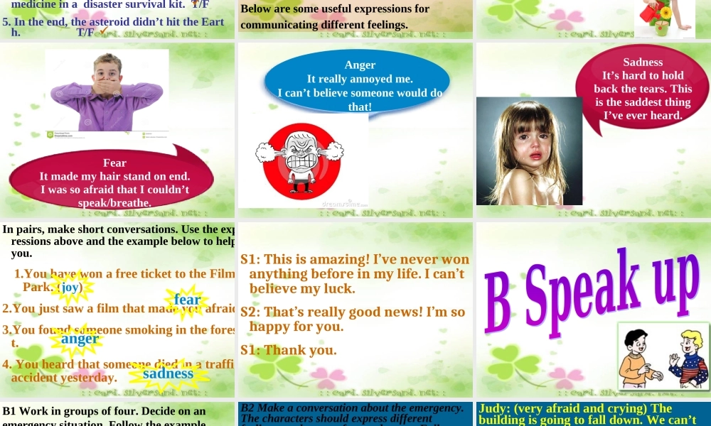 深圳市初中英语九年级级下Unit4 Natural disasters教学课件listening& Speaking.ppt