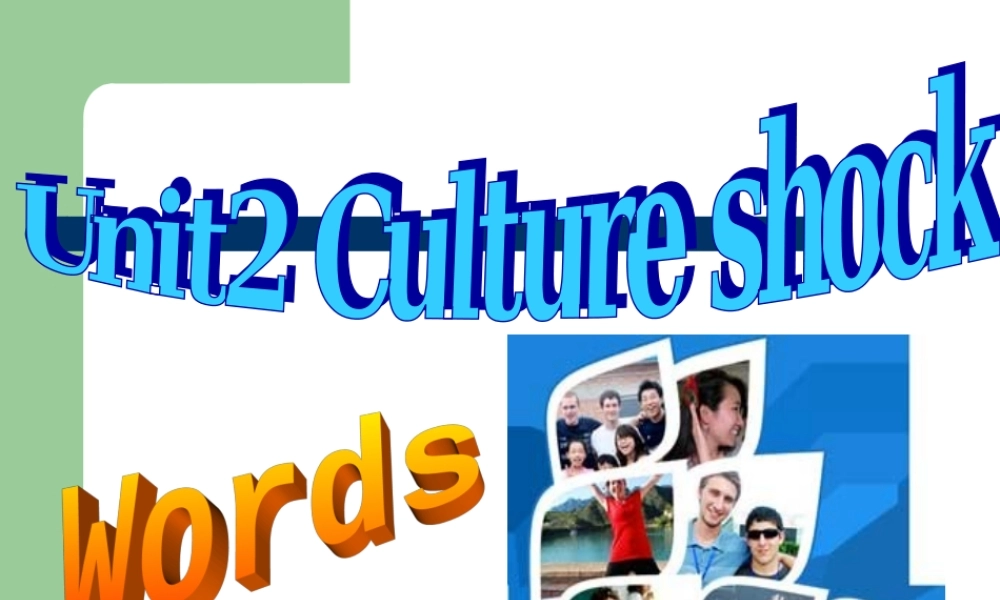 深圳市初中英语九年级级下Unit2 Culture shock教学课件 words.ppt
