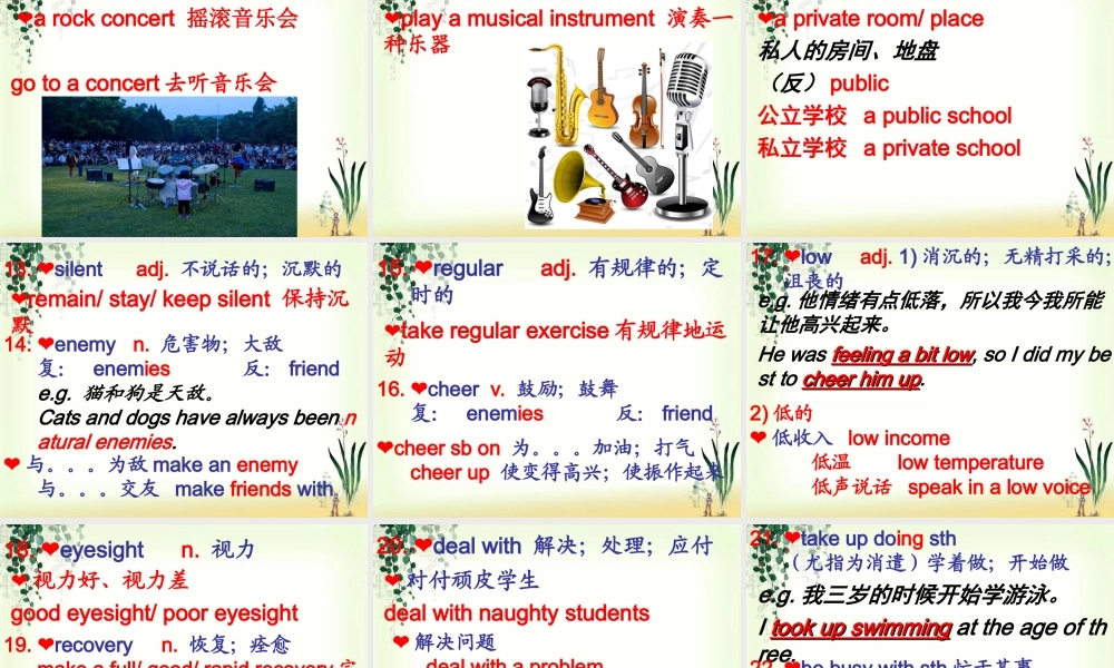 深圳市初中英语九年级级下Unit6 Caring for your health教学课件 words.ppt
