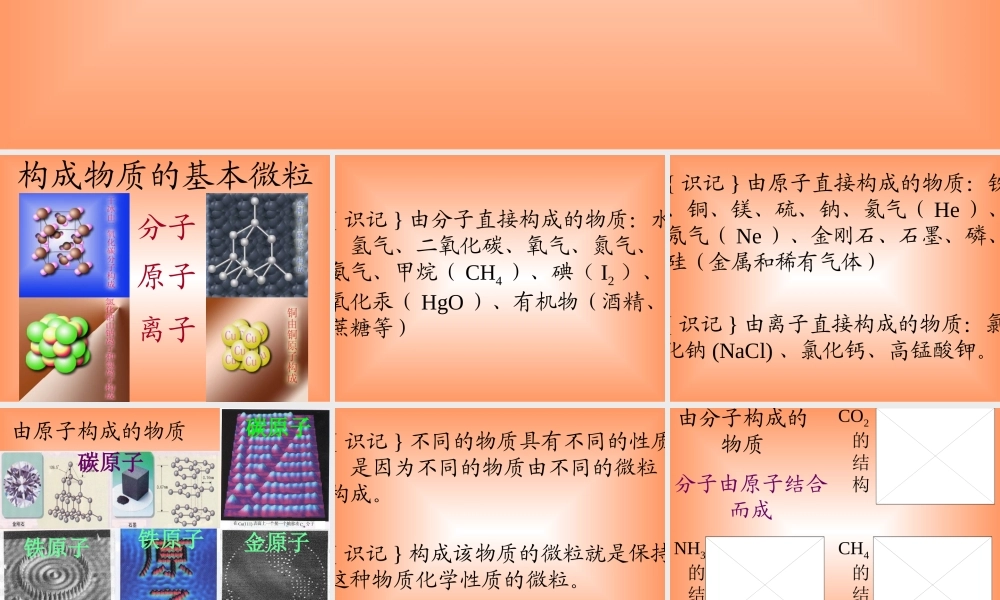 湘教初中化学九上《3单元1 构成物质的微粒》PPT课件 (12).ppt