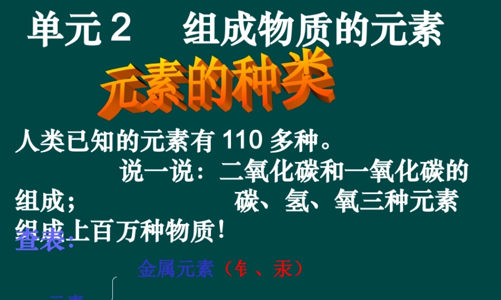 湘教初中化学九上《3单元2 组成物质的元素》PPT课件 (4).ppt