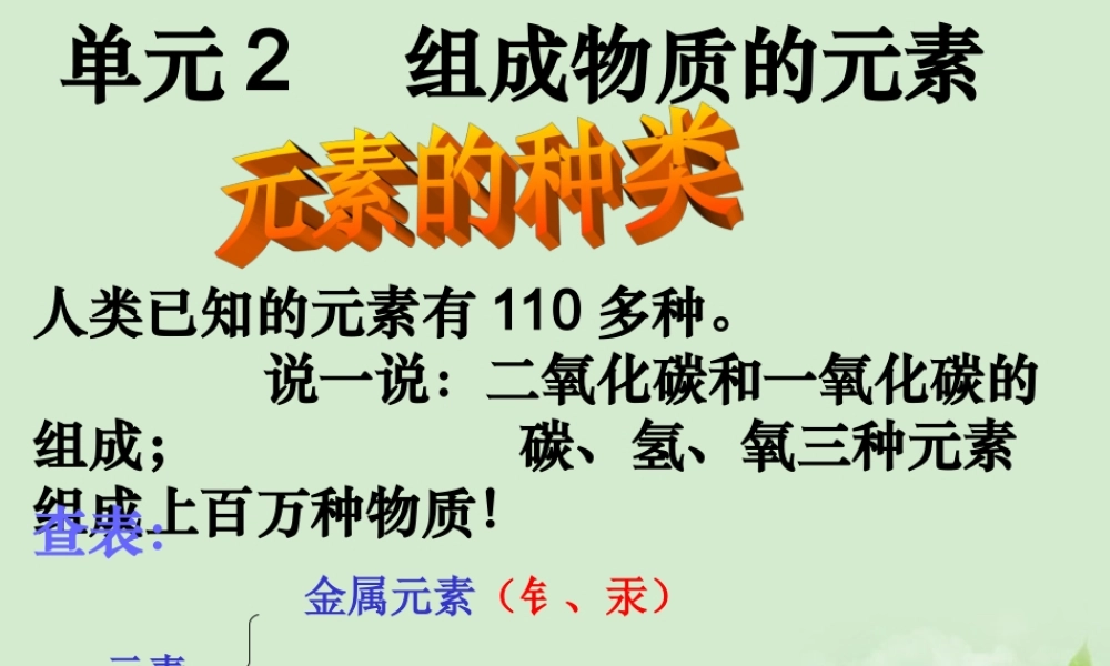湘教初中化学九上《3单元2 组成物质的元素》PPT课件 (8).ppt