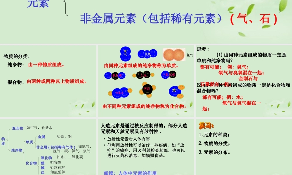 湘教初中化学九上《3单元2 组成物质的元素》PPT课件 (8).ppt