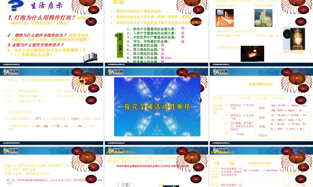 湘教初中化学九下《8单元2 金属的性质》PPT课件 (1).ppt