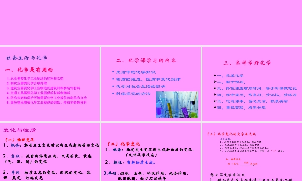 粤教初中化学九上《1.0第一章 大家都来学化学》PPT课件 (1).ppt