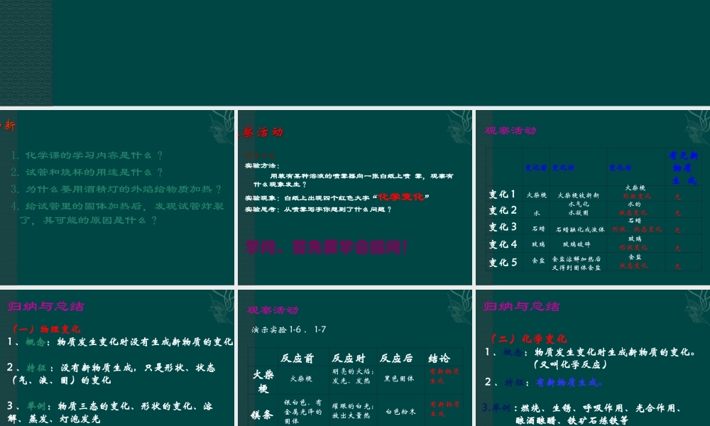 粤教初中化学九上《1.3 物质的变化》PPT课件 (2).ppt