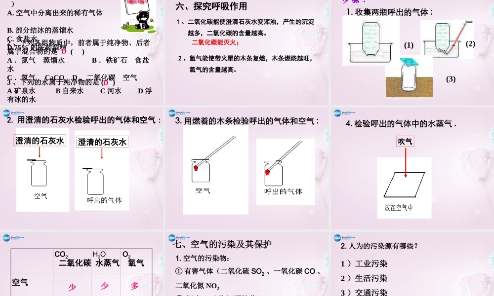 粤教初中化学九上《2.1 空气的成分》PPT课件 (5).ppt