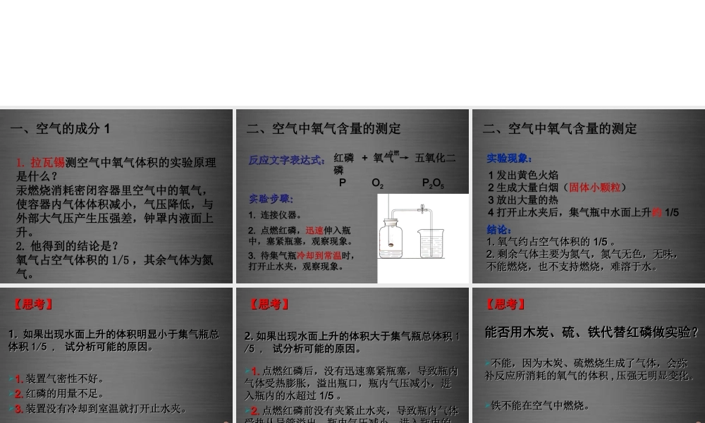 粤教初中化学九上《2.1 空气的成分》PPT课件 (7).ppt