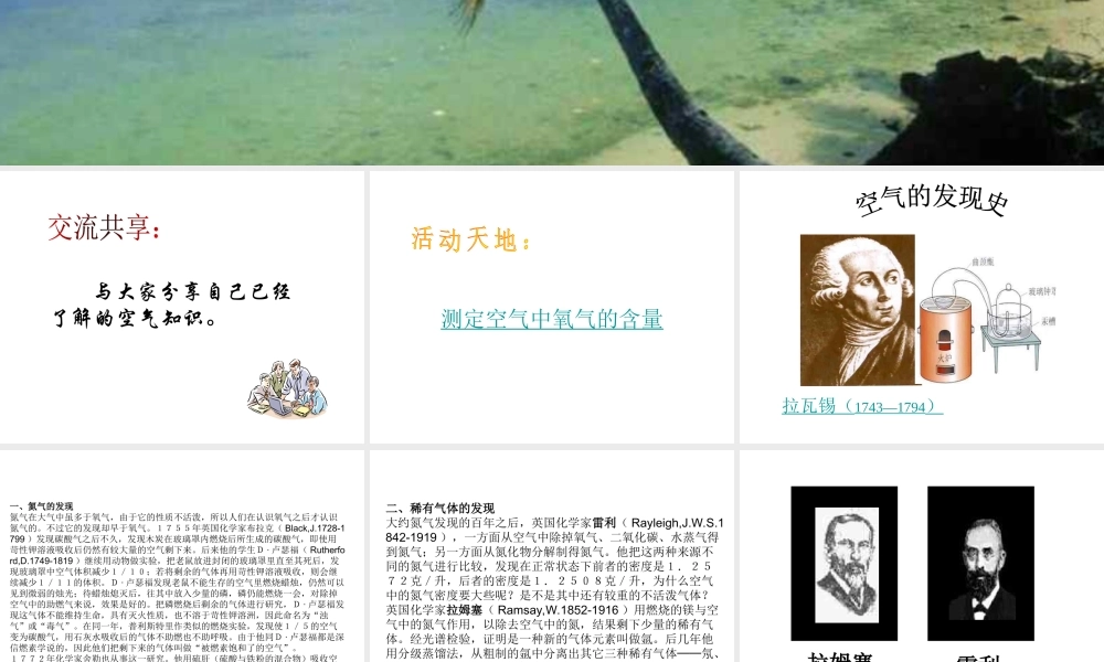 粤教初中化学九上《2.1 空气的成分》PPT课件 (1).ppt