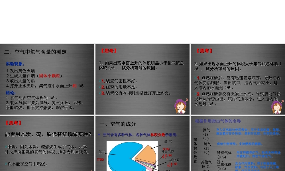 粤教初中化学九上《2.1 空气的成分》PPT课件 (8).ppt