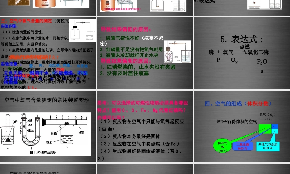 粤教初中化学九上《2.1 空气的成分》PPT课件 (9).ppt