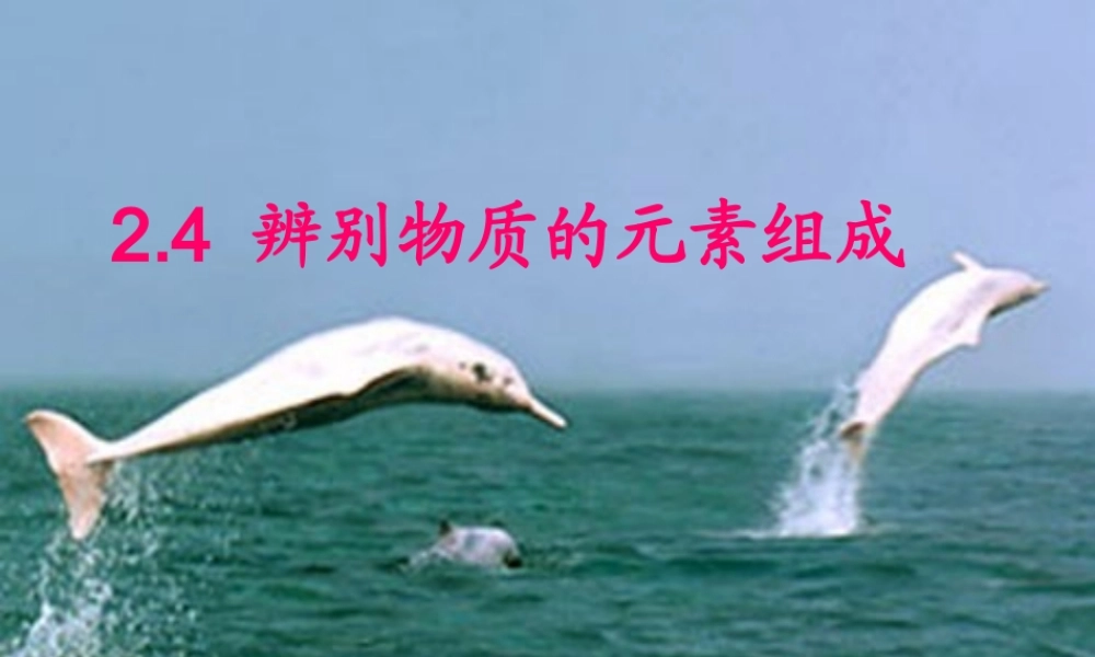 粤教初中化学九上《2.4 辨别物质的元素组成》PPT课件 (4).ppt