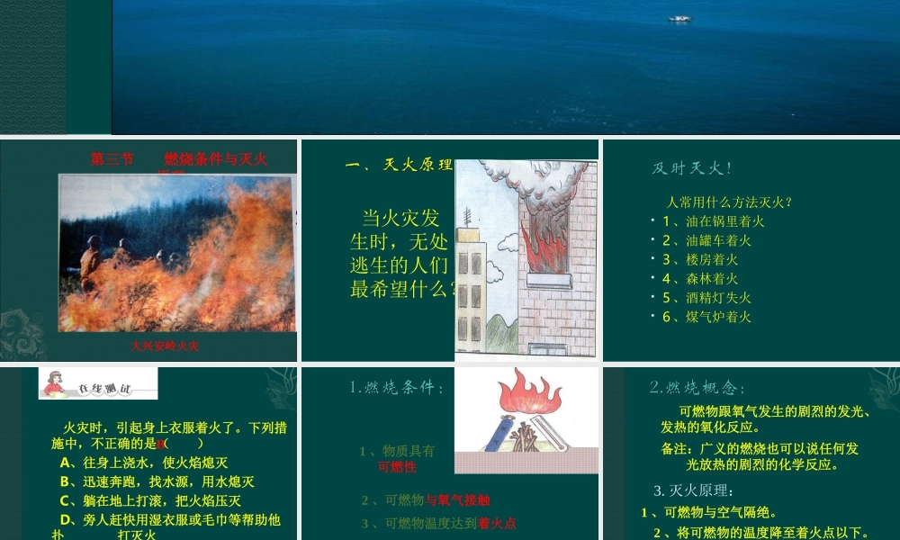 粤教初中化学九上《3.3 燃烧条件与灭火原理》PPT课件 (2).ppt