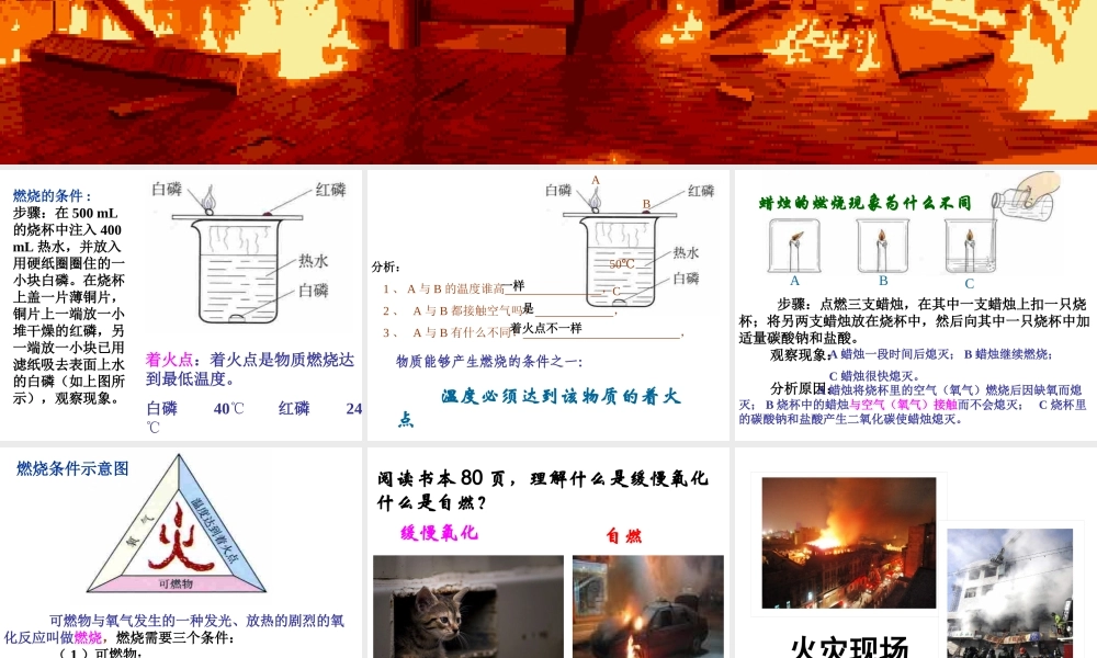 粤教初中化学九上《3.3 燃烧条件与灭火原理》PPT课件 (13).ppt