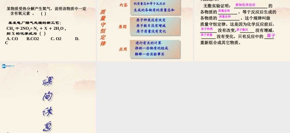 粤教初中化学九上《4.3 质量守恒定律》PPT课件 (3).ppt