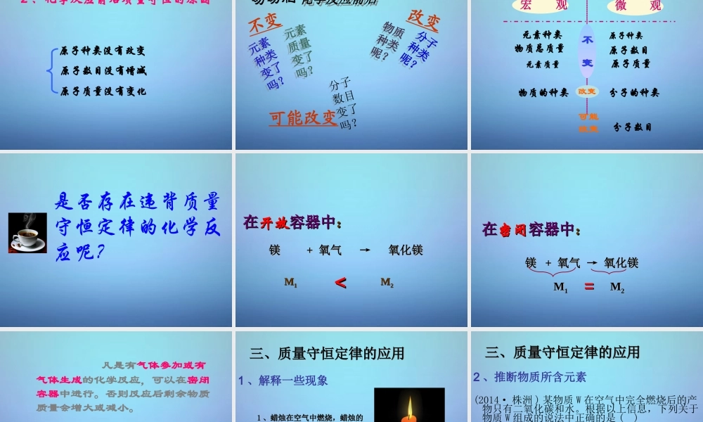 粤教初中化学九上《4.3 质量守恒定律》PPT课件 (7).ppt