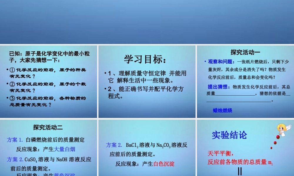 粤教初中化学九上《4.3 质量守恒定律》PPT课件 (6).ppt