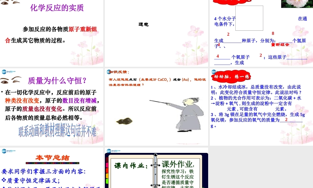 粤教初中化学九上《4.3 质量守恒定律》PPT课件 (5).ppt