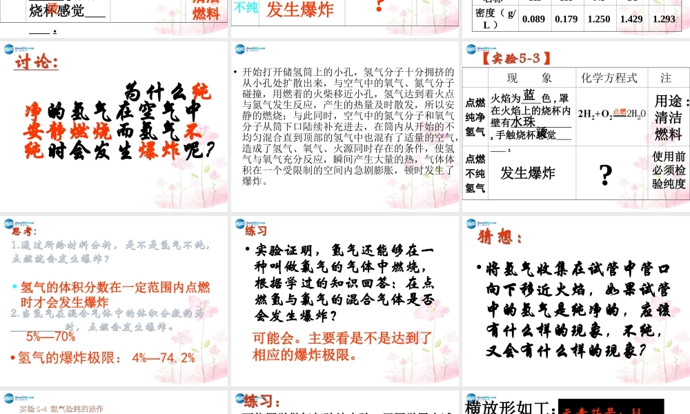 粤教初中化学九上《5.1 洁净的燃料—氢气》PPT课件 (9).ppt