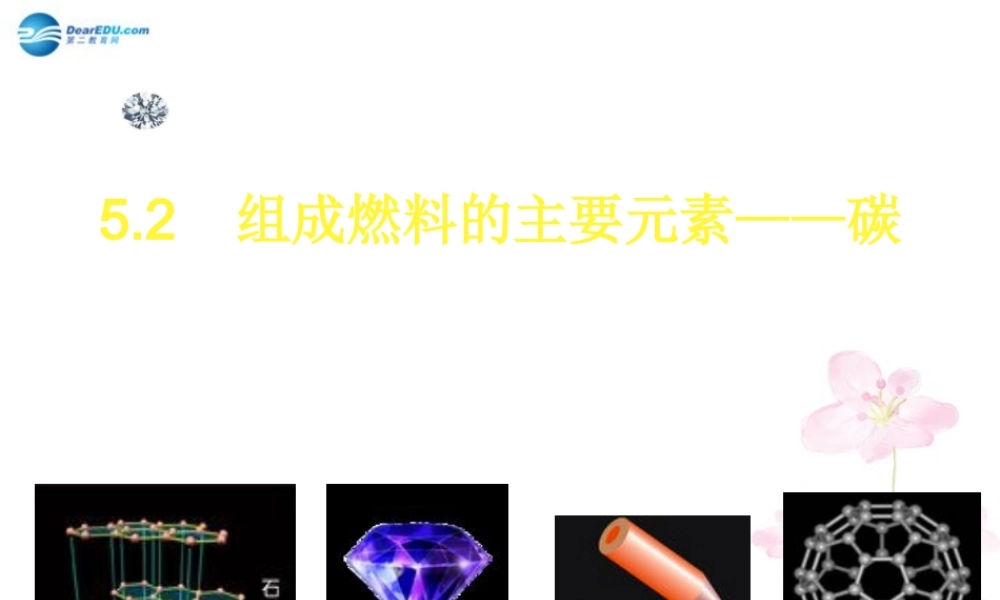 粤教初中化学九上《5.2 组成燃料的主要元素—碳》PPT课件 (4).ppt