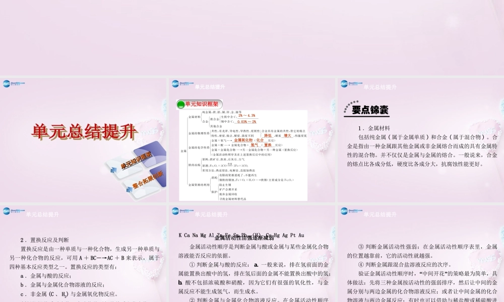 粤教初中化学九下《6.0第六章 金属》PPT课件 (1).ppt