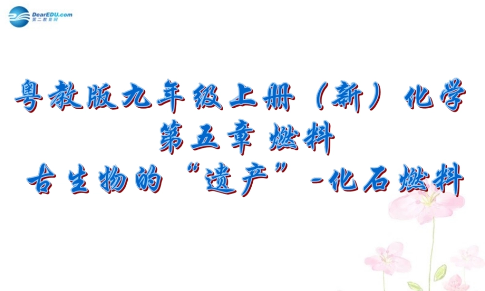 粤教初中化学九上《5.4 古生物的“遗产”—化石燃料》PPT课件 (5).ppt