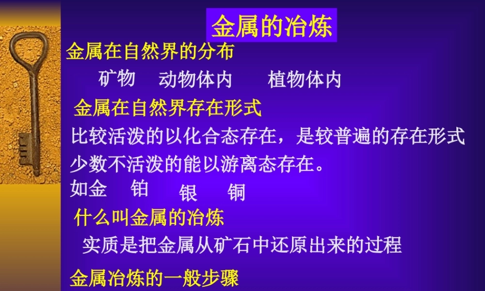 粤教初中化学九下《6.3 金属矿物与冶炼》PPT课件 (2).ppt