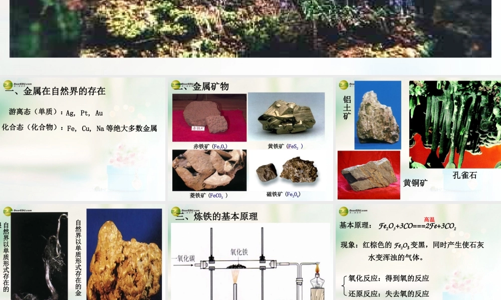 粤教初中化学九下《6.3 金属矿物与冶炼》PPT课件 (5).ppt