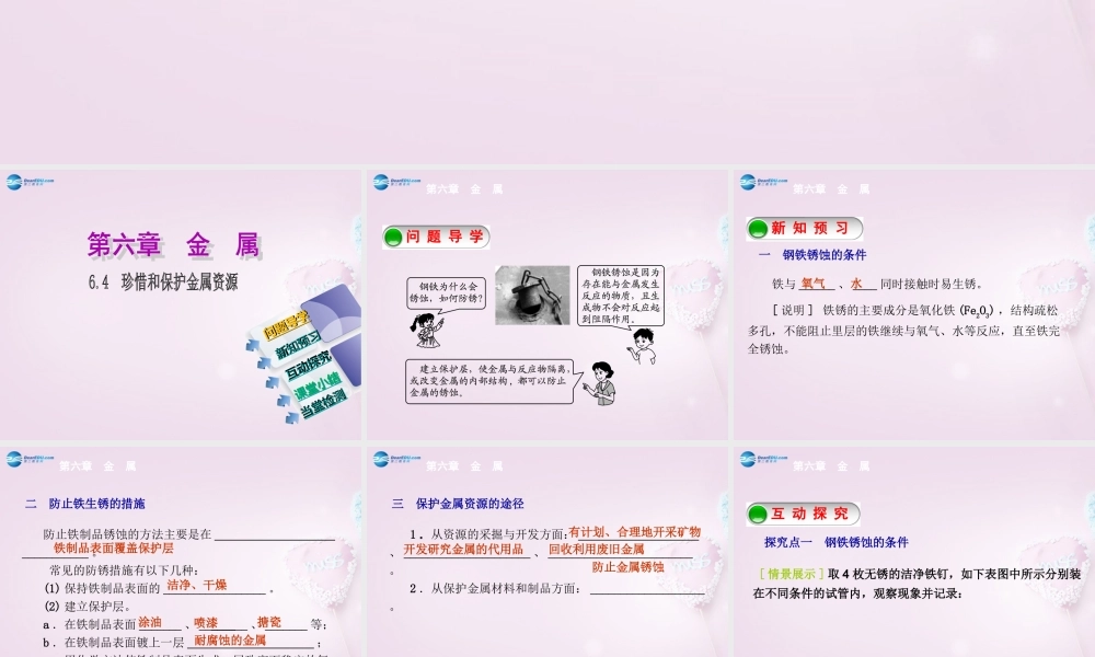 粤教初中化学九下《6.4 珍惜和保护金属资源》PPT课件 (4).ppt