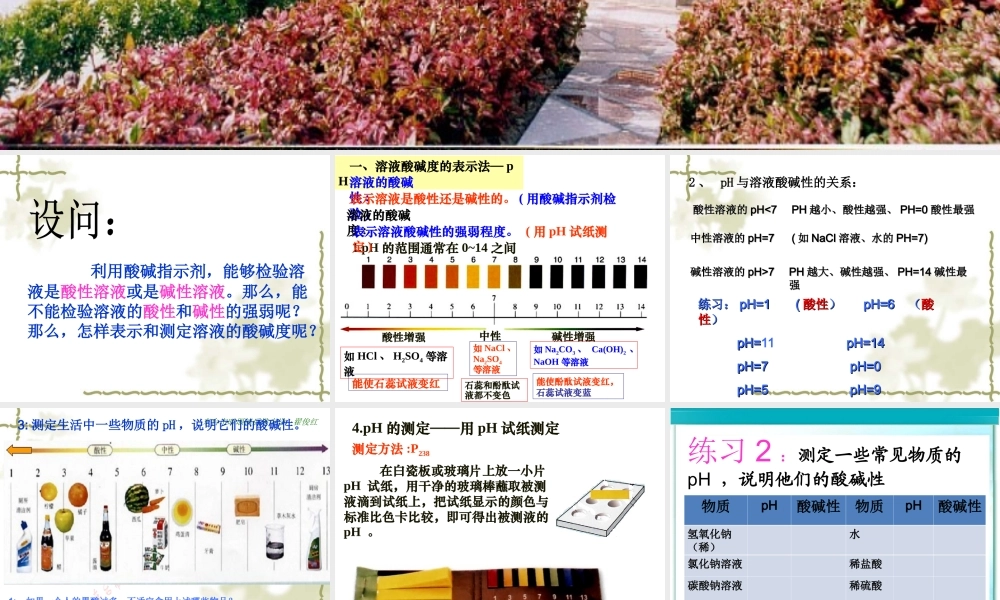 粤教初中化学九下《8.1 溶液的酸碱性》PPT课件 (1).ppt